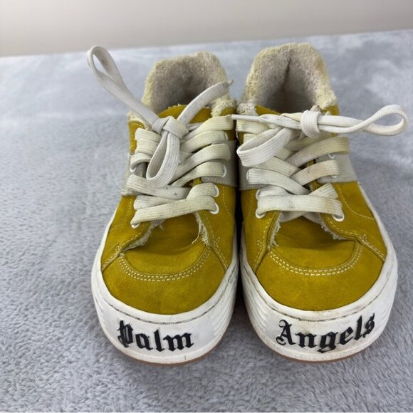 Palm Angels Snow Low Top Yellow Suede Chunky Sneakers Women's Sz 3 US/2 UK/36 EU - Picture 11 of 14
